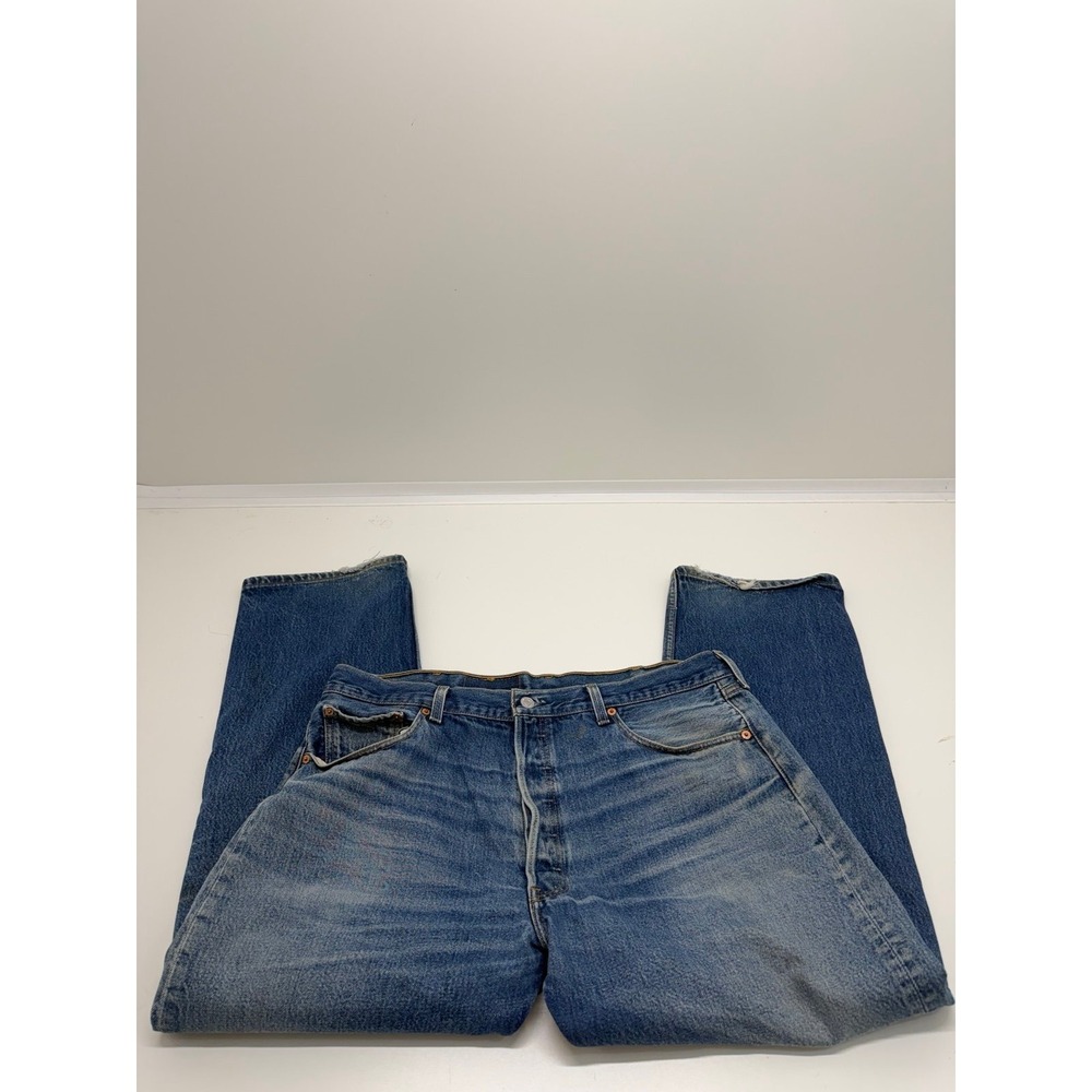 Vintage Levi's 501 XX Jeans 40x30 Made in Mexico 2002 Light Wash Button Fly USA - Picture 3 of 12